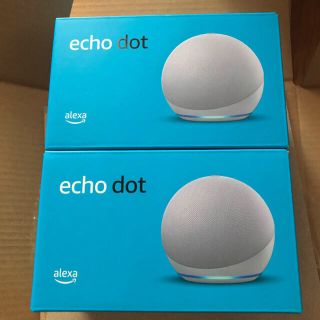 エコー(ECHO)のecho 2台セット 第4世代 ステレオ グレーシャーホワイト link dot(スピーカー)