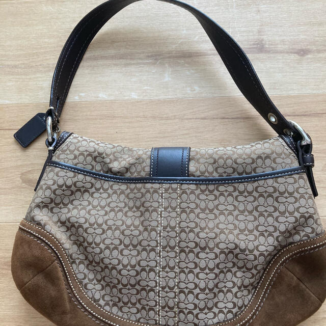 COACH(コーチ)の【美品】コーチ ショルダーバッグ スエードコンビ レディースのバッグ(ショルダーバッグ)の商品写真