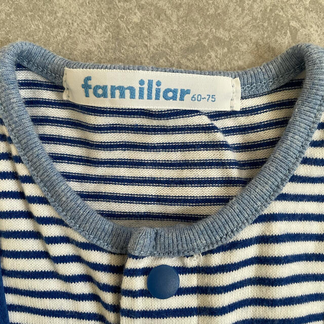 familiar(ファミリア)の【美品】ファミリアの半袖ロンパース60-75センチ キッズ/ベビー/マタニティのベビー服(~85cm)(ロンパース)の商品写真