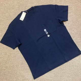 ユニクロ(UNIQLO)のUNIQLO ビッグシルエットTシャツ　ネイビー　未使用(Tシャツ/カットソー(半袖/袖なし))