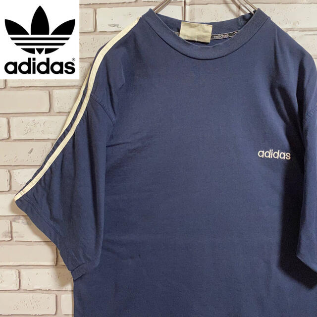 adidas(アディダス)の90s 古着 アディダス XL 刺繍ロゴ ビッグシルエット 常田大希 メンズのトップス(Tシャツ/カットソー(半袖/袖なし))の商品写真