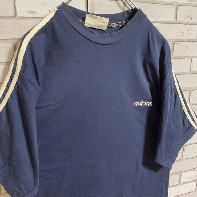 adidas(アディダス)の90s 古着 アディダス XL 刺繍ロゴ ビッグシルエット 常田大希 メンズのトップス(Tシャツ/カットソー(半袖/袖なし))の商品写真