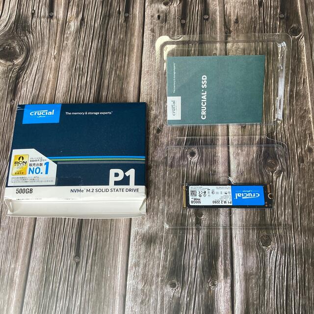 Crucial SSD 500GB M.2 NVMe接続 1