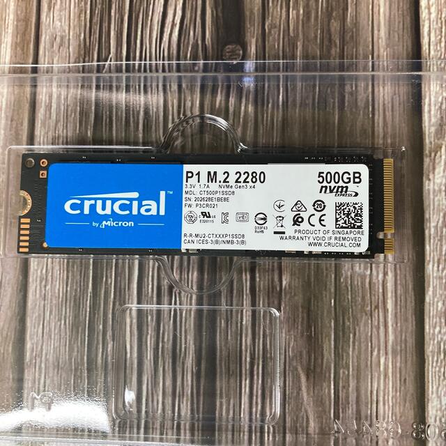 Crucial SSD 500GB M.2 NVMe接続 2