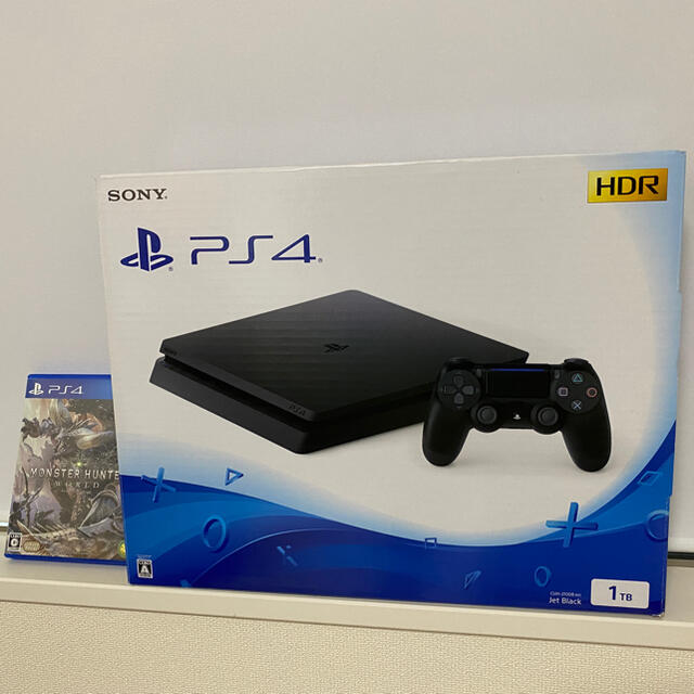 PlayStation4(プレイステーション4)のPS4 CUH-2100B 1TB エンタメ/ホビーのゲームソフト/ゲーム機本体(家庭用ゲーム機本体)の商品写真