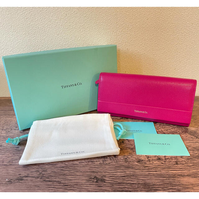 Tiffany & Co. - 【新品未使用】ティファニー コンチネンタルフラップウォレット 長財布 希少ピンク