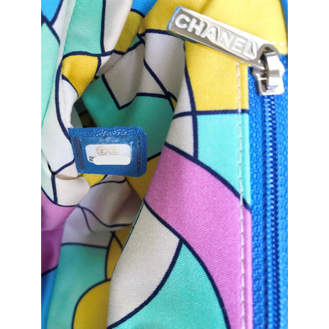 CHANEL(シャネル)のCHANEL シャネル ミックスファイバー フラップ チェーンショルダー ブルー レディースのバッグ(ショルダーバッグ)の商品写真