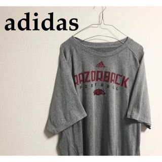 アディダス(adidas)の古着 adidas アディダス グレー 半袖 ビッグシャツ ユニセックス(Tシャツ/カットソー(半袖/袖なし))