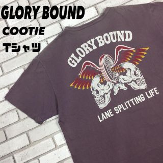 クーティー(COOTIE)の古着 GLORY BOUND クーティ スカル タイヤ 車輪 tシャツ L(Tシャツ/カットソー(半袖/袖なし))