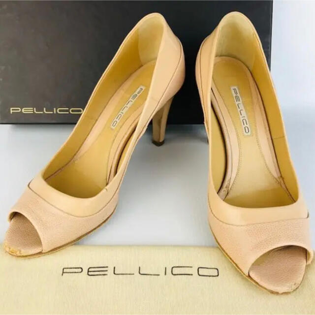 PELLICO(ペリーコ)のPELLICO★ペリーコ・レディース レザー切替 オープントゥ パンプス（35） レディースの靴/シューズ(ハイヒール/パンプス)の商品写真