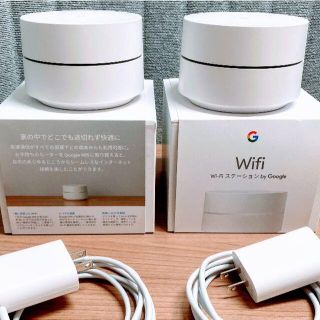 グーグル(Google)のGoogle Wifi ルーターと拡張ポイント (2台1セット)(PC周辺機器)