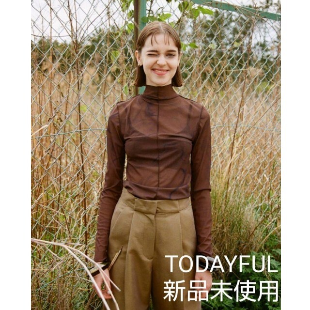 【TODAYFUL】Marble Turtle Tops　ダークブラウン