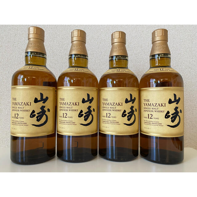 食品/飲料/酒サントリーシングルモルトウイスキー 山崎12年 4本セット YAMAZAKI