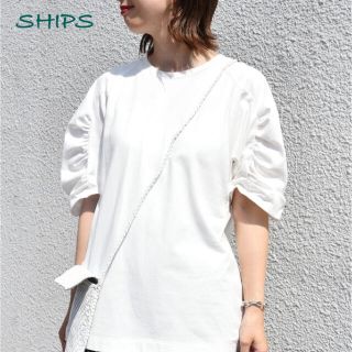 シップス(SHIPS)のSHIPS ギャザースリーブTEE  アーバンリサーチ　ユナイテッドアローズ(Tシャツ(半袖/袖なし))