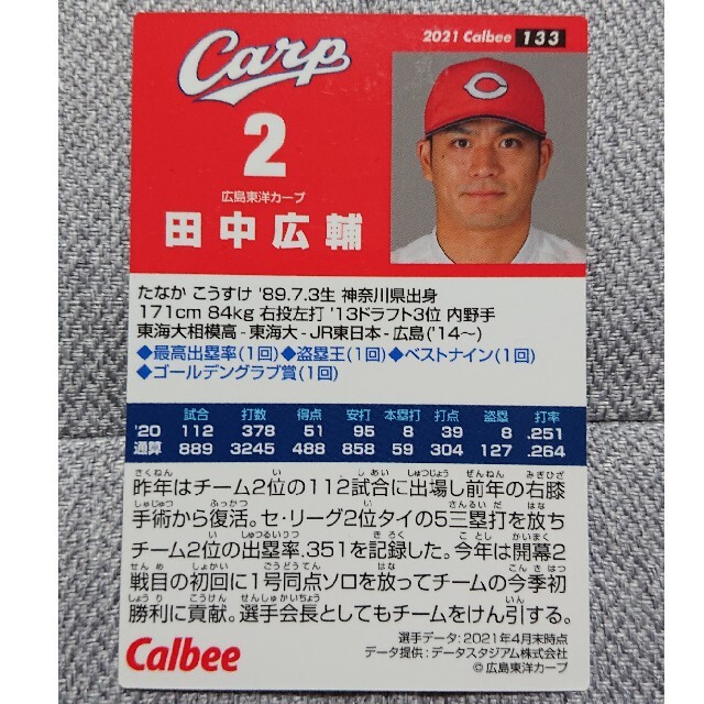 広島東洋カープ(ヒロシマトウヨウカープ)のプロ野球チップス2020,2021 広島東洋カープ 6枚セット おまけ付き  エンタメ/ホビーのトレーディングカード(その他)の商品写真