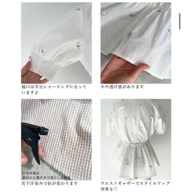 ZARA(ザラ)のbasement online♪フリルブラウス　刺繍 レディースのトップス(シャツ/ブラウス(半袖/袖なし))の商品写真