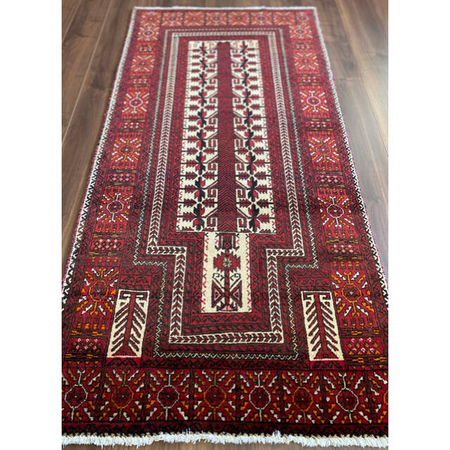 ウールが⒠ バルーチ族 by My Aladdin’s Rug｜ラクマ トライバルラグ ペルシャ絨毯 168×83cmの通販 ーラグです