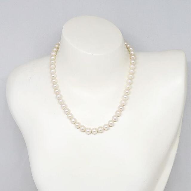 美品 パールネックレス 真珠連 約41cm 珠7.8mm  レディースのアクセサリー(ネックレス)の商品写真