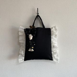 ハンドメイド ♡ フリルバック フリフリトート フリル巾着(バッグ)