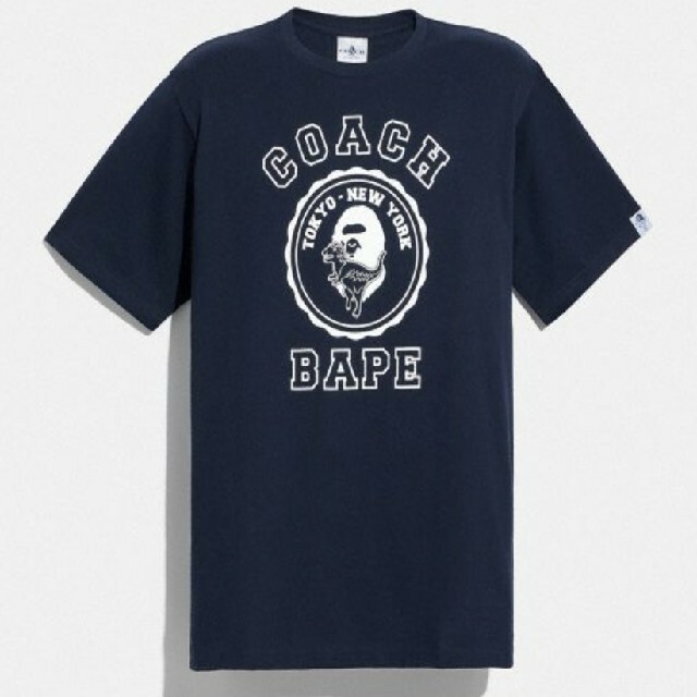 COACH - NEW BAPE (R) COACH グラフィック Tシャツ ネイビー XL