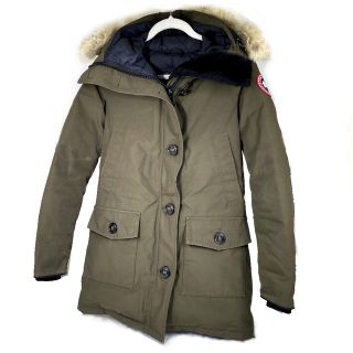 カナダグース(CANADA GOOSE)のカナダグース CANADA GOOSE BRONTE PARKA 2603JL ブロンテ  ファー フード付 長袖 ダウンジャケット ポリエステル カーキ系(ダウンジャケット)