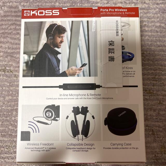 【新品未開封】KOSS Porta Pro Wireless スマホ/家電/カメラのオーディオ機器(ヘッドフォン/イヤフォン)の商品写真