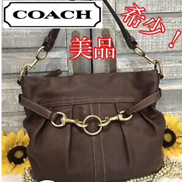 COACH - コーチ COACH プリーテッド レザー ホーボーバック ショルダーバッグ