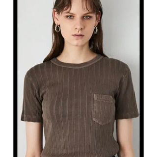 マウジー(moussy)のmoussy used加工リブTシャツ　(Tシャツ(半袖/袖なし))