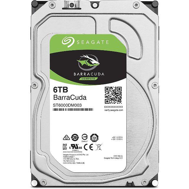 Seagate BarraCuda 6TB ST6000DM003 未使用 スマホ/家電/カメラのPC/タブレット(PCパーツ)の商品写真