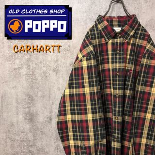 カーハート(carhartt)の【シンプル様専用】カーハート☆ワンポイント刺繍ロゴポケットワークチェックシャツ(シャツ)