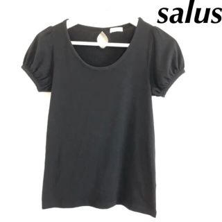 サルース(salus)のsalus サルース パフスリーブ 半袖Tシャツ ブラック S 中古 難あり(Tシャツ(半袖/袖なし))