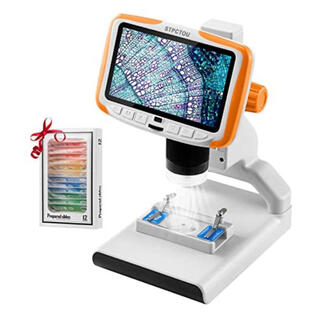 顕微鏡　子供用　知育玩具　デジタル　電子顕微鏡　生物観察　オレンジ(知育玩具)