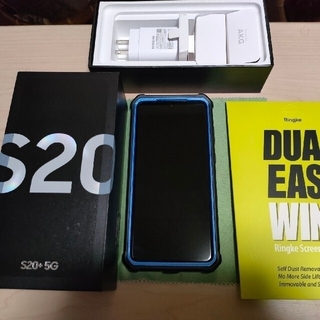 サムスン(SAMSUNG)のGalaxy S20＋5G (SM-G9860)白Dual SIM(スマートフォン本体)