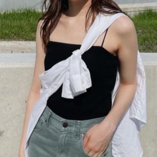 マウジー(moussy)のSQUARE RIB キャミトップス(キャミソール)