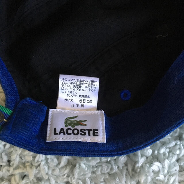 LACOSTE(ラコステ)の激安 ラコステ 帽子 キャップ ほぼ未使用品 サイズ58cm メンズの帽子(キャップ)の商品写真