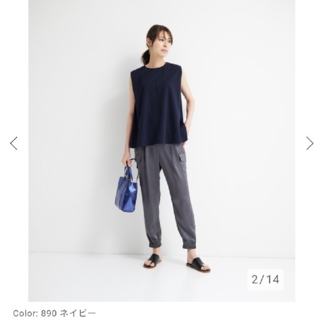 PLST(プラステ)の新品！♥️PLST♥️ショルダータックTシャツ。M。 レディースのトップス(シャツ/ブラウス(半袖/袖なし))の商品写真