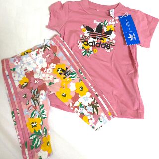 アディダス(adidas)のアディダスオリジナルス　キッズ　上下セット　花柄　adidas(Ｔシャツ)