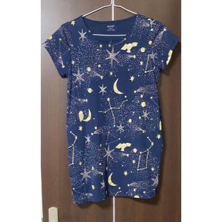 グラニフ(Design Tshirts Store graniph)のグラニフ ふくろう 星座 ワンピース(ひざ丈ワンピース)