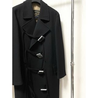 Yohji Yamamoto 20AW カットオフ ダブルフェイス コート黒紺1