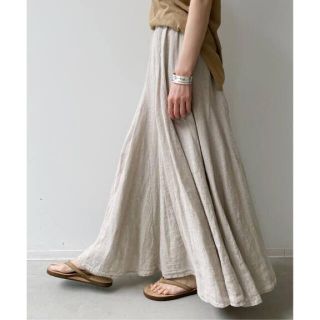 アパルトモンドゥーズィエムクラス(L'Appartement DEUXIEME CLASSE)のL'Appartement 【メゾンドバカンス】LINEN SKIRT(ロングスカート)