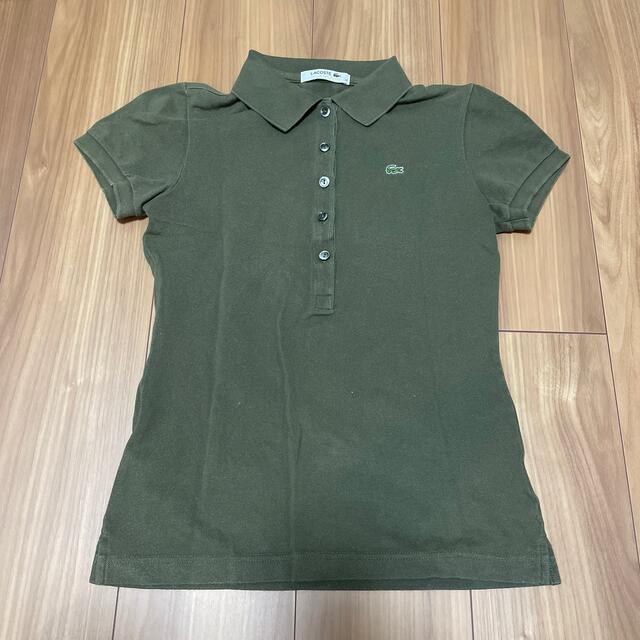 LACOSTE(ラコステ)のラコステ🐊スリムフィット　ポロシャツ　カーキ レディースのトップス(ポロシャツ)の商品写真