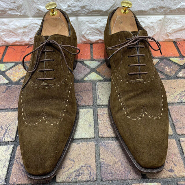 Santoni ×BEAMS F ビジネスシューズ　革靴　レザー　スエード 1