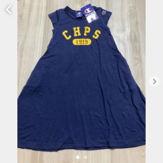 チャンピオン(Champion)のこども キッズ 女の子 Champion シャツワンピース 100 新品 (ワンピース)