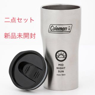 二点セットコールマン coleman 限定 タンブラー 蓋付き ランタン　テント(食器)