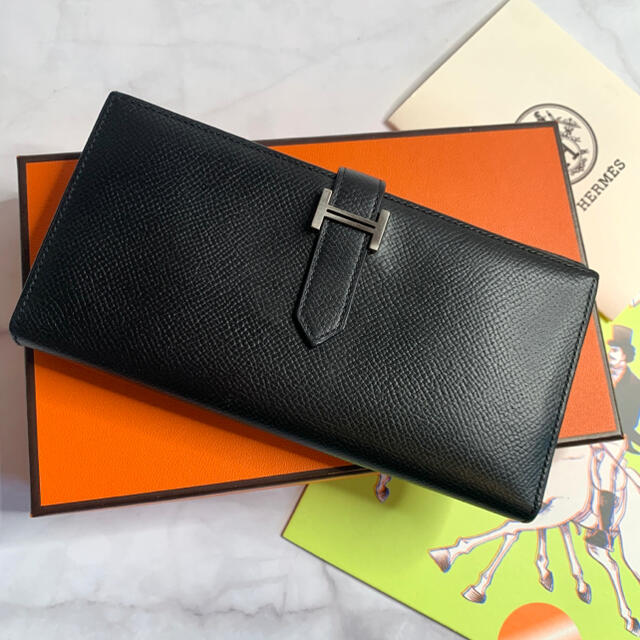 【極美品】HERMES 財布　マチあり　べアンスフレ　長財布