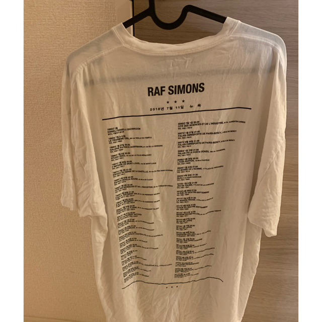 カテゴリ RAF - RAF SIMONS 18SS TOUR ハングル ツアーTシャツ 売り値下 RAF SIMONS ラフシモンズ◆Tシャツ 新品 Tシャツ/カットソー(半袖/袖なし)