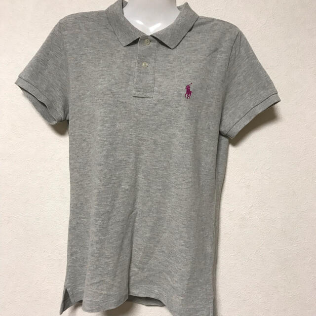 POLO RALPH LAUREN(ポロラルフローレン)の90s ラルフローレン SKINNY FIT 半袖 ロゴ刺繍 ポロシャツ　M レディースのトップス(ポロシャツ)の商品写真