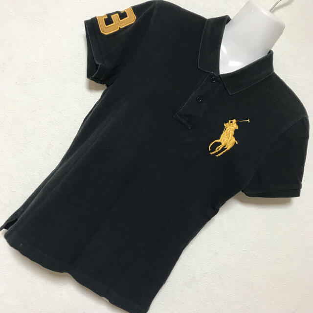 POLO RALPH LAUREN(ポロラルフローレン)のラルフローレン SKINNY ビッグロゴ ロゴ刺繍 ビッグポニー ポロシャツ　S レディースのトップス(ポロシャツ)の商品写真