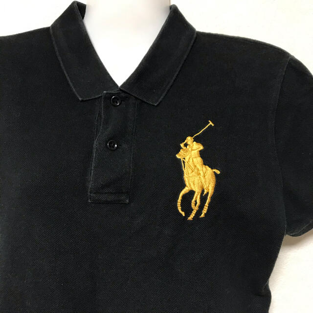 POLO RALPH LAUREN(ポロラルフローレン)のラルフローレン SKINNY ビッグロゴ ロゴ刺繍 ビッグポニー ポロシャツ　S レディースのトップス(ポロシャツ)の商品写真