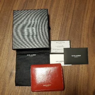 サンローラン(Saint Laurent)のz様専用　SAINT LAURENT 三つ折り財布 赤(財布)